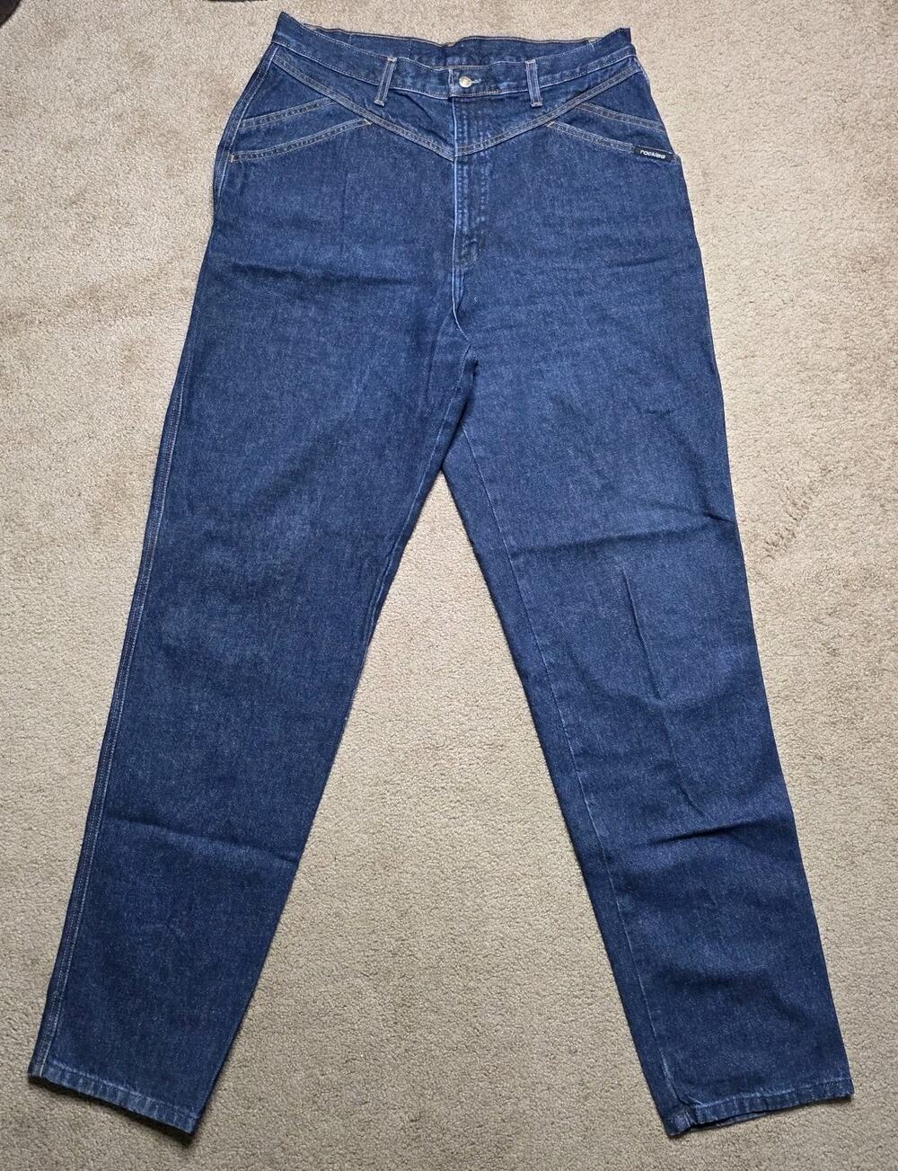 Vintage Rockies High Rise Mom Jeans Womens 17/18 XL Inseam Dark Wash Tapered USA